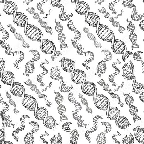 DNA Double Helix Pattern, Scientific Research, Genetics, Biology, Medical Science