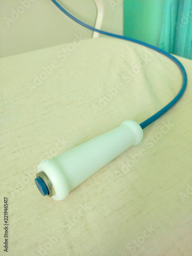Obraz na plátně A nurse call button located above the bed in a hospital patient room