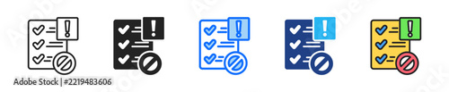Task Checklist Icon Set Multiple Style Collection