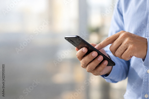 businessman using smartphone