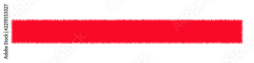 Red rectangular shape horizontal stripe isolated on white background