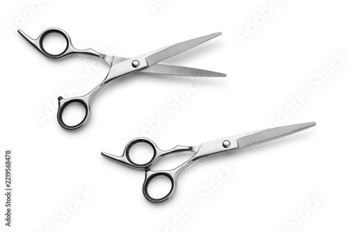 Hair scissors for professional hairdressers.