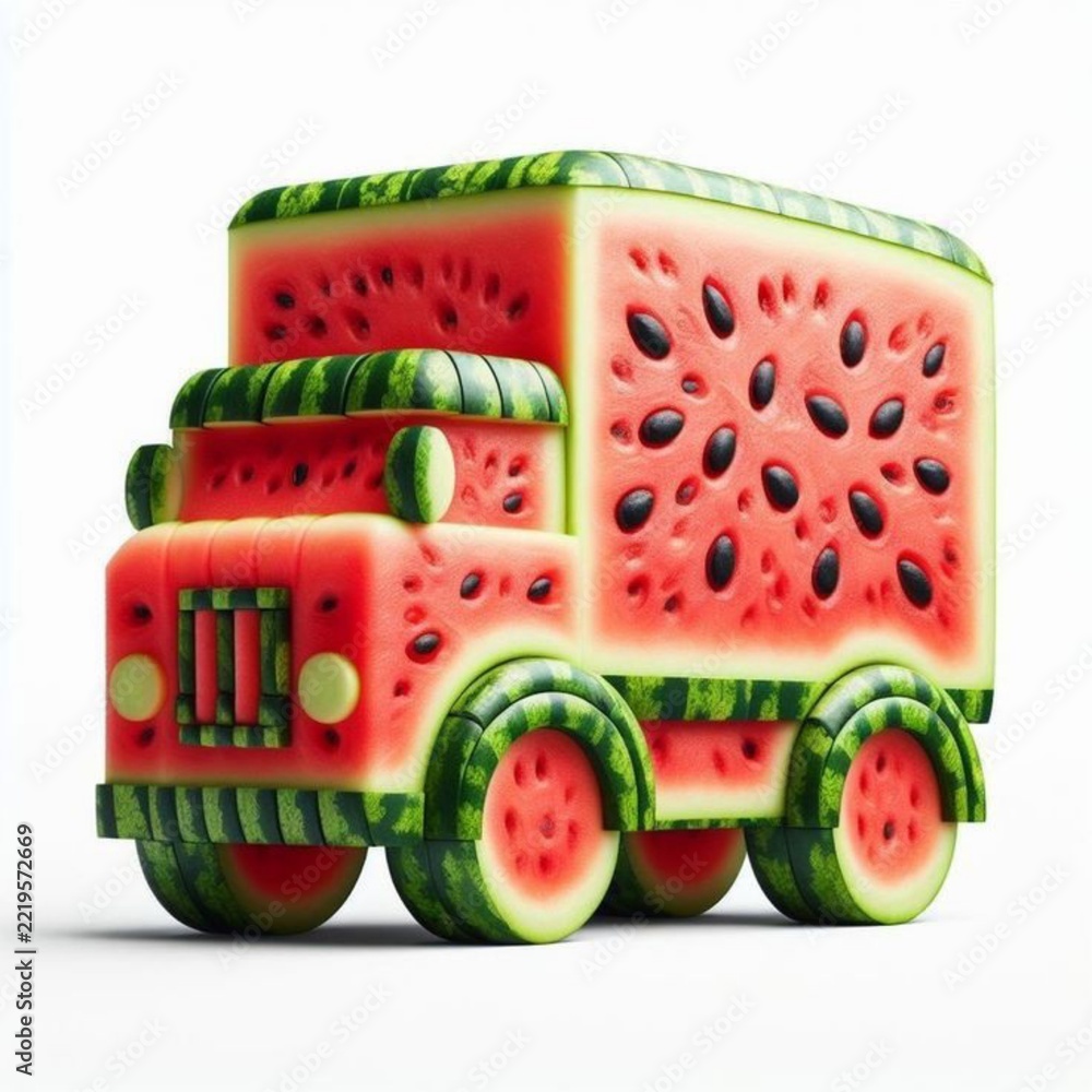 Fototapeta premium Truck Made With Watermelon 