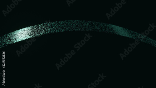 Arc between two sparse clusters particle background