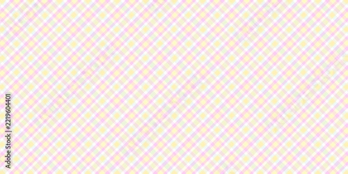 Pastel Cream Yellow Diagonal Plaid Seamless Pattern Vector Background
