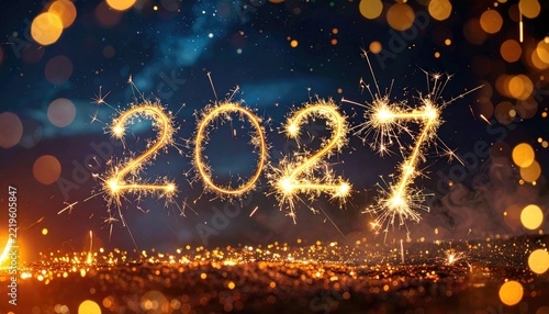Golden Sparkler Celebration 2027 new year 