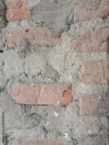 broken brick wall