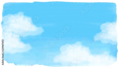水彩風空のアニメーション背景