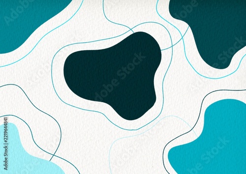 Abstract Wavy Line Contour and Organic Shape Background