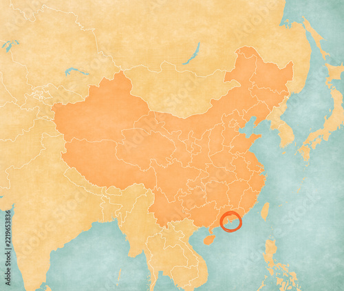 Map of China - Hong Kong