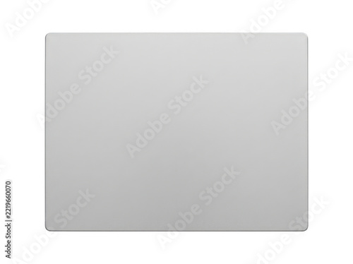 Minimalist gray rectangular surface with smooth matte finish and subtle gradient.