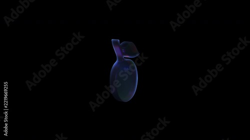 Animated spinning plum fruit icon animation