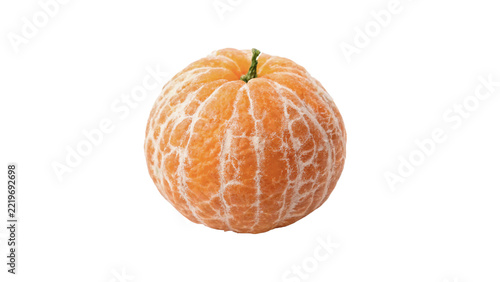 Whole unpeeled fresh mandarin tangerine citrus fruit isolated on transparent background