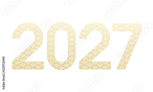 The number 2027 in a gold gradient.
