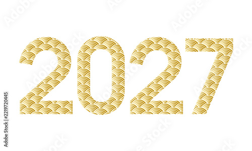 The number 2027 in a gold gradient.