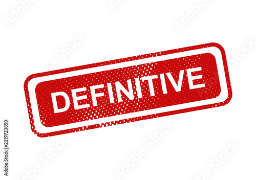 Red definitive stamp seal with bold text illustration