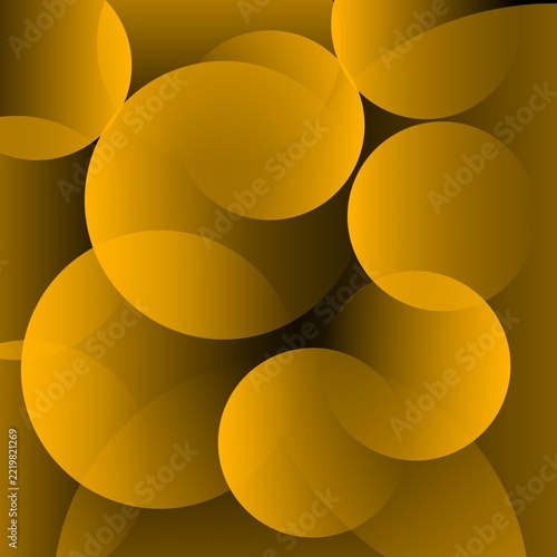 abstract background with golden circles
