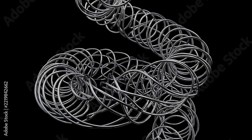 Intricate white line art brain illustration.