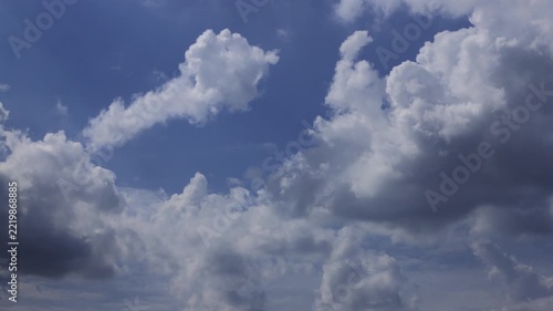 Time-lapse of Dynamic cloud movement highlighting changing weather conditions during the daytime