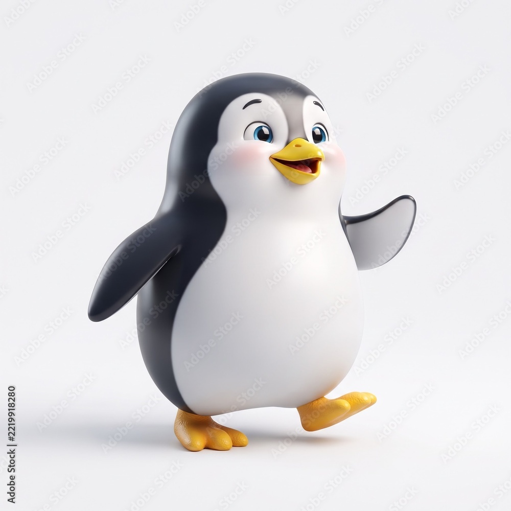 Fototapeta premium 3d littel penguin