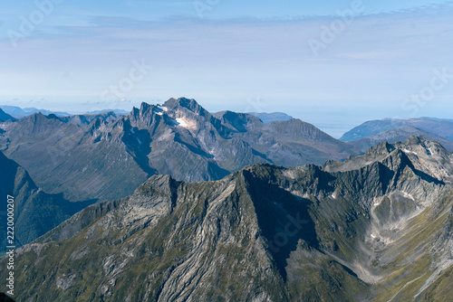 Sunnmørsalp - photo was taken by drone, fantastic view of the mountains in summer time