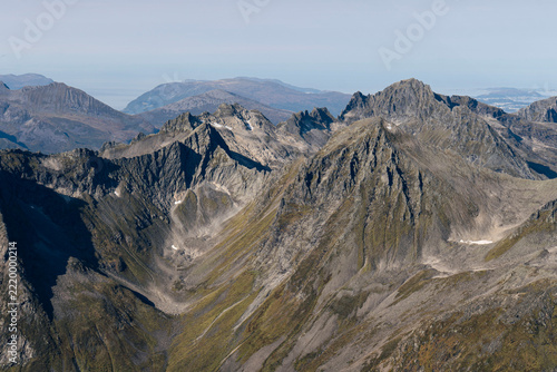 Sunnmørsalp - photo was taken by drone, fantastic view of the mountains in summer time