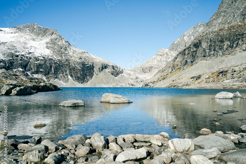 lake in the mountains, beauty of Norway