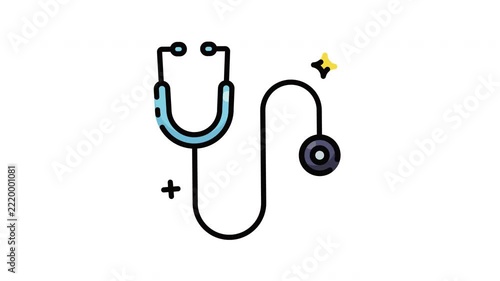 Doctor icon represents healthcare diagnostics, featuring heartbeat monitoring equipment. Ideal for medical apps, hospital websites, healthtech branding, and patientcare materials.