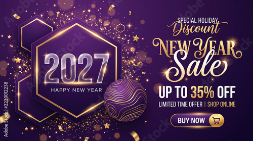 new year 2027 sale up to 35% off background