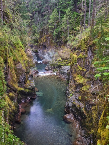 Looking down at Silver Creek in Washington.