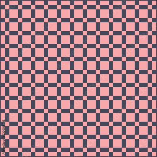 Pink and white geometric checkerboard seamless pattern