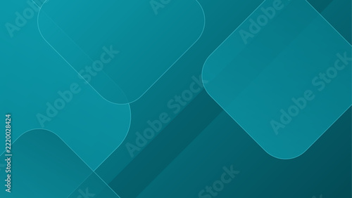 Modern Abstract Geometric Background Design with Overlapping Rounded Teal Shapes, Creating a Dynamic and Serene Visual Pattern for Digital Graphics and Web Banners