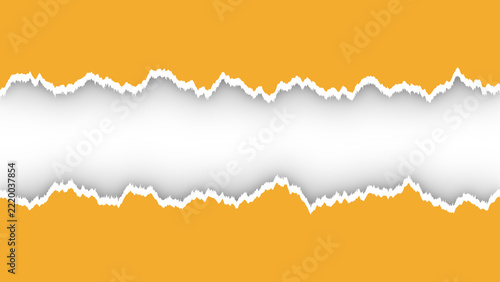 Striking orange torn paper texture with ragged ripped edges and a central white window frame for custom text placement and creative graphic design backgrounds