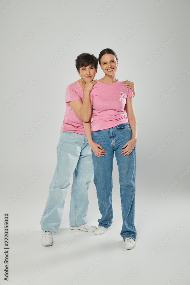 Fototapeta premium Women of all ages unite for breast cancer awareness and support
