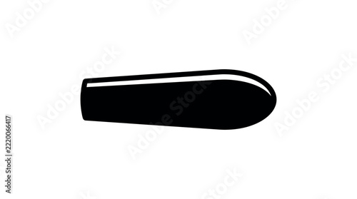 Bullet silhouette on a white background a simple weapon outline