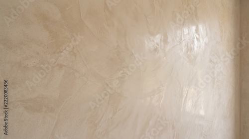 Beige Venetian Plaster Wall Texture with Smooth Polished Marble Finish