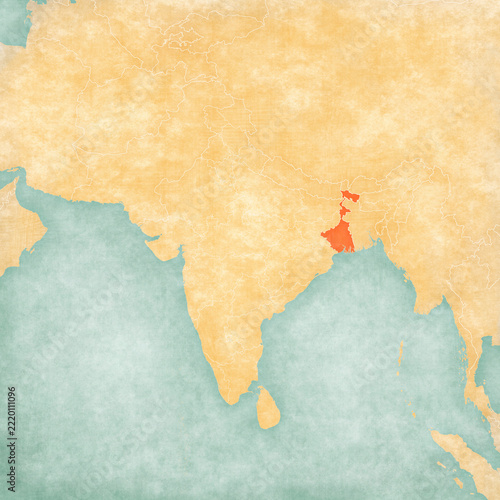 Map of India - West Bengal