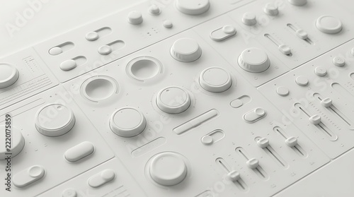 Abstract 3d ui background for technology and digital interface design