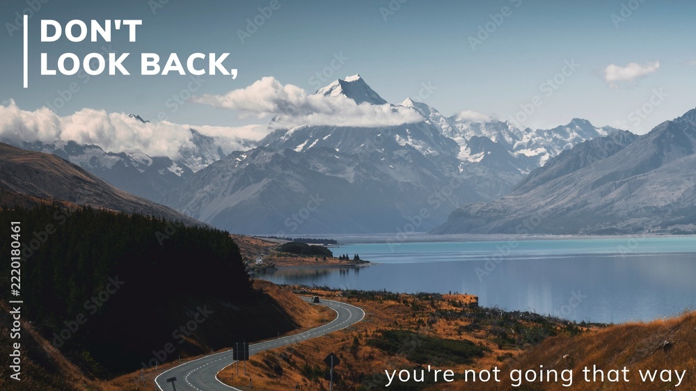 Fototapeta premium Motivational quote blog banner template