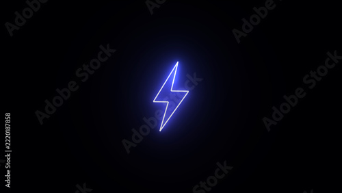 Lightning Bolt icon. Energy and thunder electricity symbol illustration.