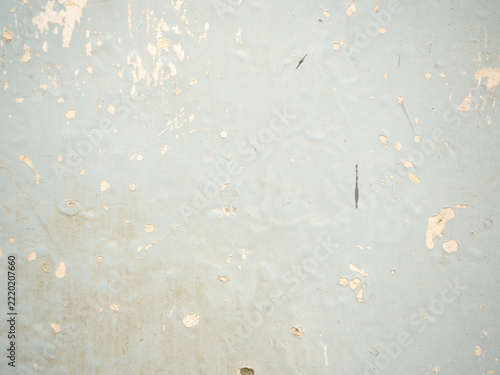 Pale Blue Beige Concrete Wall with Peeling Paint and Long Black Scratches for Journal and Vintage Apparel