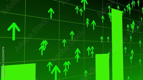 stock market graph on green screen