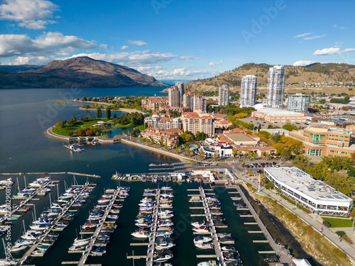 Kelowna Waterfront Okanagan Lake Aerial