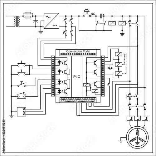 PLC Motor Control Wiring Diagram: Inputs, Relay Outputs & Contactor Circuit Explained
