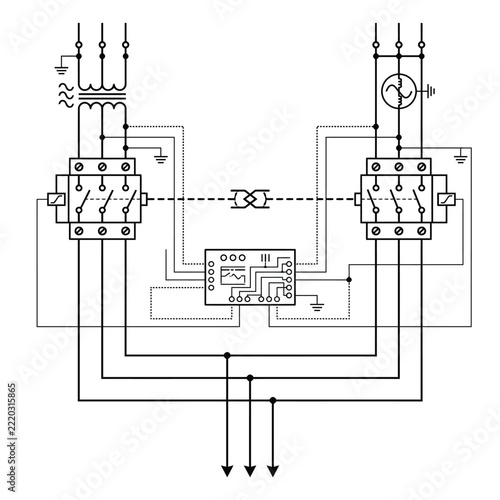 ATS Wiring Diagram Explained: Mains & Generator Changeover Circuit (3-Phase)