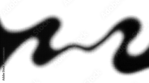 Abstract Wavy Gradient Border with Neon Glow Curve Accent for Poster Vector