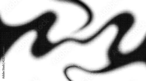 Abstract Wavy Gradient Border with Neon Glow Curve Accent for Poster Vector