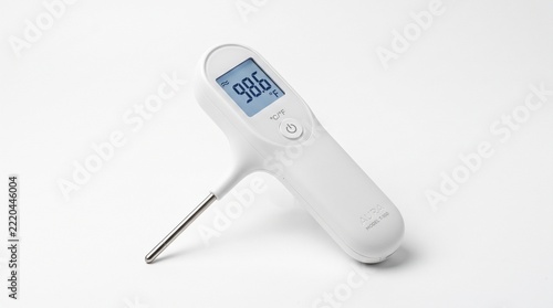 Digital medical thermometer isolated on a white background