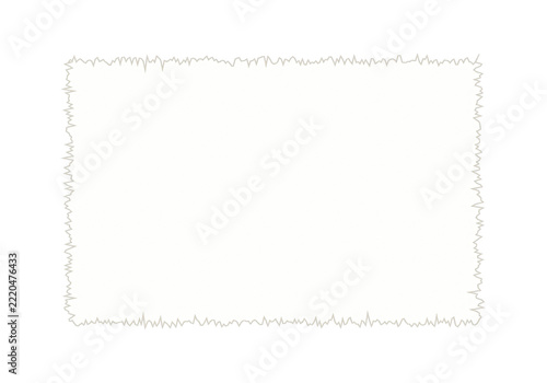 Simple white note paper with rough ragged edges isolated on transparent background