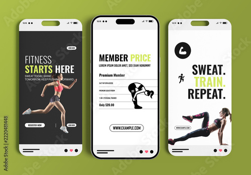 Fitness Gym Social Media Story Template Design